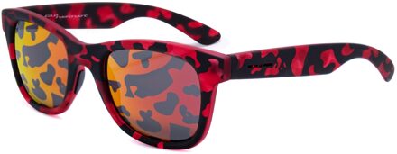 Unisex Zonnebril 50/20/140 mm Acetaat Rood - One Size