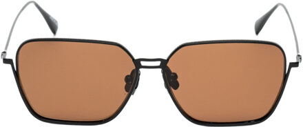 Unisex Zonnebril 54/12/140 mm Roestvrij Staal Zwart