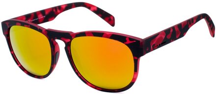 Unisex Zonnebril 54/18/140 mm Acetaat - maat Zwart/rood