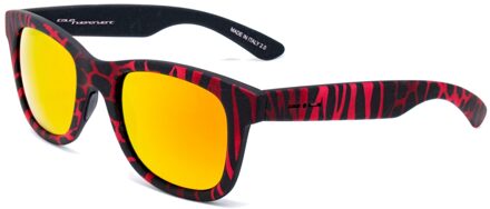 Unisex Zonnebril 55/15/140 mm Acetaat Rood - One Size