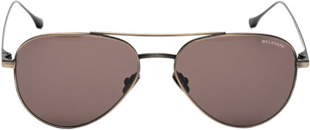 Unisex Zonnebril 55/18/135 mm Roestvrij Staal Bruin - One Size