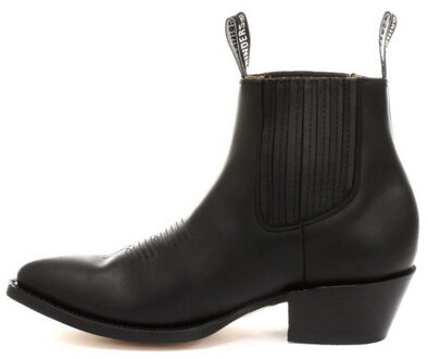 Unisex zwarte westerse enkellaarzen - Maverick - EU 39