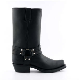 Unisex zwarte westerse hoge leren laarzen - Renegade Hi