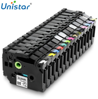 Unistar TZe-231 tape 9mm/12mm Compatible for Brother P-touch TZe-231 TZ-335 Multi Colors Label Maker TZe-231 TZe-FX231 TZe-221
