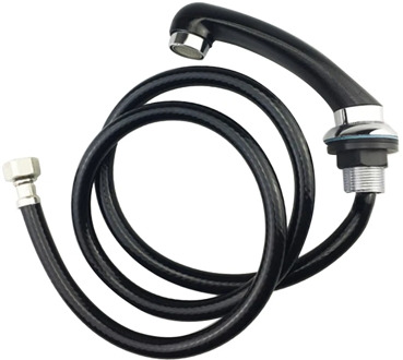 Universal 1/2 Inch Width Faucet Tube Plumbing Pipe, Shampoo Bed Faucet Shower,High Density, No Leak,Black, Flexible