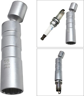 Universal 14+16mm Point Remover Wrench Magnetic Spark Plug Sleeve Socket Car Removal Tool 12 Angle Thin Wall 3/8" Drive For BMW