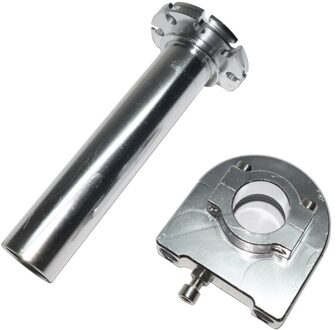 Universal 22Mm 7/8 "Aluminium Gaspedaal Throttle Twist Grips Handlebar Motorcycle Scooter Bike Cafe Racer Stuur Grips zilver