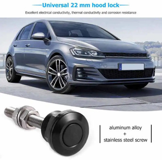 Universal 22mm Push Button Bonnet Hood Pin Lock Clip Kit Quick Release Latch Engine Bonnets Lock Car Styling Accessories Parts