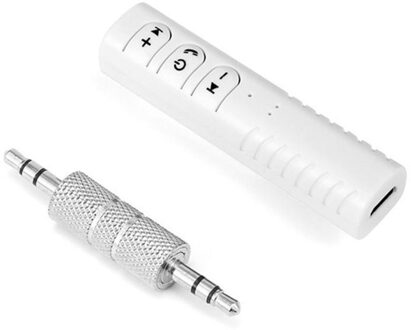 Universal 3.5Mm Voor Jack Carkit Handsfree Muziek Audio Receiver Adapter Auto Voor Aux Kit Voor Speaker Oortelefoon voor Aux wit