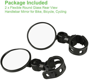 Universal 360 Rotate Adjustable Bicycle Rearview Handlebar Wide-angle Convex Mirror Cycling Rear View MTB Bike