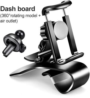 Universal 360 Rotation Car Phone GPS Holder Ar Dashboard Mount Phone Holder Stand Hud Clip For IPhone Samsung Xiaomi Car Bracket 02 met Clip