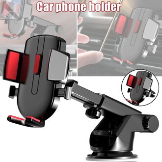 Universal 360 Roteren Gravity Auto Mount Houder Stand Voor Mobiele Telefoon Gps XR657 rood Suction cup