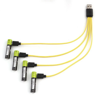 Universal 4/3/2/1 in 1 Micro USB Charging Cable Line for ZNTER USB Rechargeable Batteries Accessory
