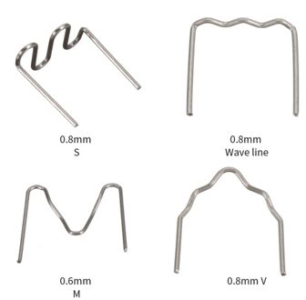 Universal 400 Pcs/Set Precut 0.6mm-0.8mm Hot Wave Flat Staples For Plastic Stapler Repair Welder repair tool