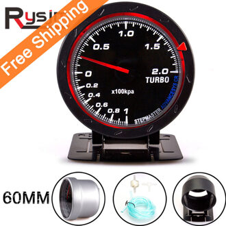 Universal 60mm 12 V-1 ~ 0 ~ 2 BAR Turbo Boost Gauge Meter/Turbo Boost Meter manometro turbo boost controller auto gauge auto kit