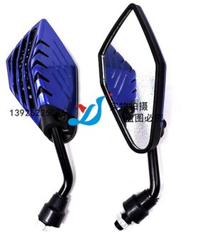 Universal 8MM 10MM dirt pit bike moto cross accessoires scooter side spiegels moto achteruitkijkspiegel elektrische moto rcycle achteruitkijkspiegel Blauw