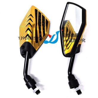 Universal 8MM 10MM dirt pit bike moto cross accessoires scooter side spiegels moto achteruitkijkspiegel elektrische moto rcycle achteruitkijkspiegel Goud