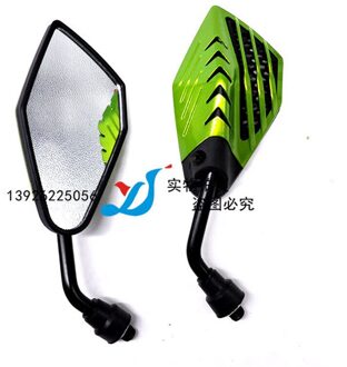 Universal 8MM 10MM dirt pit bike moto cross accessoires scooter side spiegels moto achteruitkijkspiegel elektrische moto rcycle achteruitkijkspiegel groen