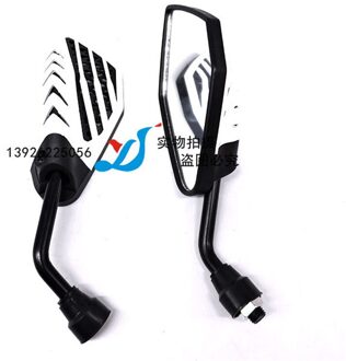 Universal 8MM 10MM dirt pit bike moto cross accessoires scooter side spiegels moto achteruitkijkspiegel elektrische moto rcycle achteruitkijkspiegel wit