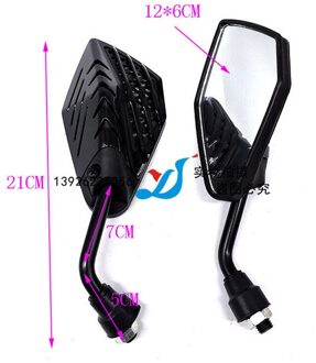 Universal 8MM 10MM dirt pit bike moto cross accessoires scooter side spiegels moto achteruitkijkspiegel elektrische moto rcycle achteruitkijkspiegel zwart