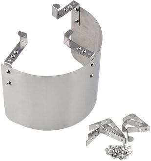 Universal Air Intake Filter Cover Beschermende Cone Luchtfilter Motion Luchtfilter Cover Beschermende Voor Auto Ras Auto Voertuig zilver