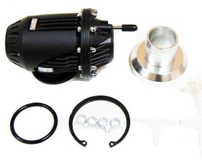 Universal Auto Turbo BLOW OFF VALVE BOV SUPER SQV4 SQV 4 IV SSQV 4 IV With Original box and instructions (silver/black) zwart