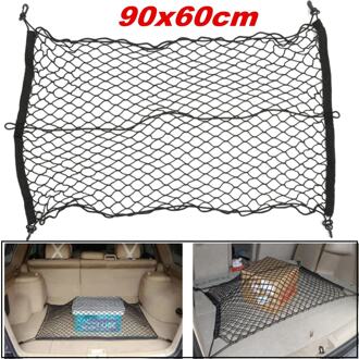 Universal Black 90x60 cm Auto SUV Kofferbak Net Stretch Mesh Bagage Cargo Opslag Polypropyleen Stretch Mesh