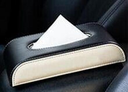 Universal Black Pu Lederen Auto Tissue Box Cover Servet Papier Houder Handdoek TYPE2