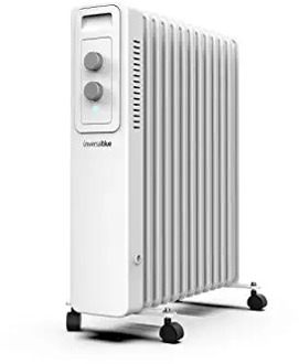 Universal Blue heating oil radiator White 1500W 9 elements silent heating thermostat adjustable