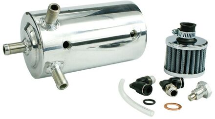 Universal Breather Tank & Oil Catch Can Tank Met Ventilatiefilter Auto Racing Motor Oil Catch Kan Reservoir Breather 0.5L