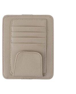 Universal Car Auto Visor Organizer Houder Pu Leather Case Voor Kaart Bril Auto Accessoires Zonneklep Organizador Auto-Styling Beige