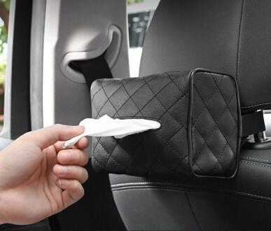 Universal Car Seat Terug Lederen Tissue Box Cover Papieren Auto Thuis Servet Houder Case
