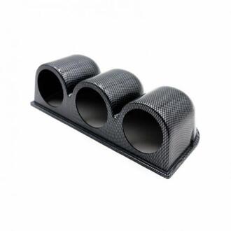 Universal Carbon Textuur Triple Gauge Pod Houder 3 Gaten 6Cm Meter Panel Mount Beugel Voor Auto 'S