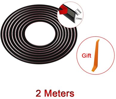 Universal Diy Auto Styling Rubber V Type Auto Portierruit Afdichting Strips Sticker Geluidsisolatie Afdichting Sticker Auto Accessoires 2 Meters