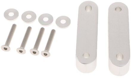 Universal Fit Praktische Aluminium Hood Spacer Stijgers Set Kit zilver