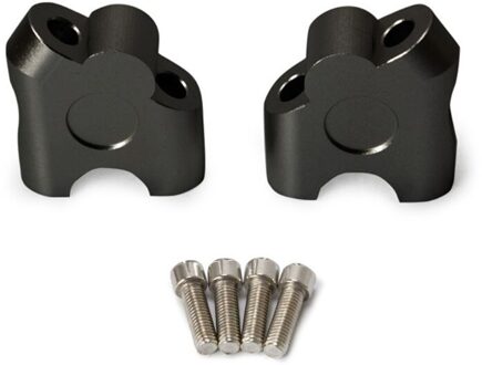 Universal Geanodiseerd 2 Inch Draaibare Motorfiets Stuur Stuur Riser Voor 7/8 22 Mm Vet Stuur Klem zwart