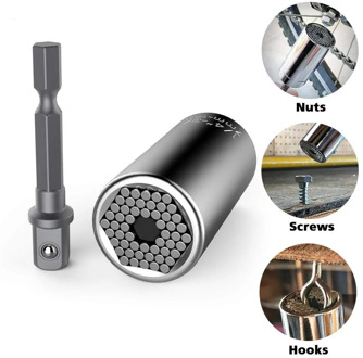 Universal Hardware Torque Wrench Head Set Socket Sleeve In Wrench 7-19mm Spanner Key Magic Grip Portable Multi Hand Tools
