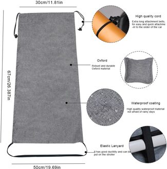 Universal Kinderwagen Accessoires Winddicht Waterdicht Uv Bescherming Zonnescherm Cover Voor Kids Baby Kinderwagens Auto Outdoor Activiteiten grijs hoes