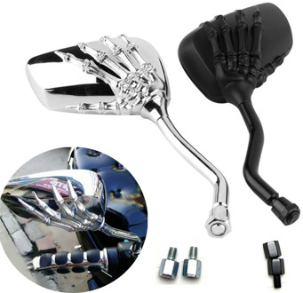 Universal Left Right Back View Motor Skull Hand Scooter Side Mirror Reversing Mirror Mirrors Rearview Mirror