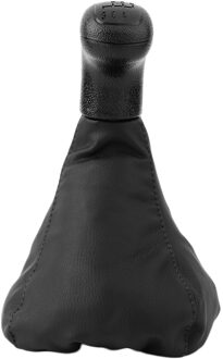 Universal Manual Pu Leather Shifter Pookknop Cover Stitch 5 Speed Boot Stofdicht Voor Benz Zwart Eenvoudig Te Installeren