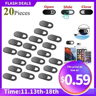 Universal Mobile Phone Privacy Sticker WebCam Cover Shutter Magnet Slider Plastic For iPhone 12 Web Laptop Tablet camera cover