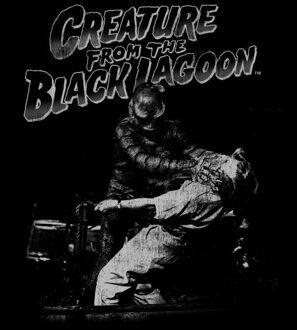 Universal Monsters Creature From The Black Lagoon Black And White Dames T-shirt - Zwart - XS