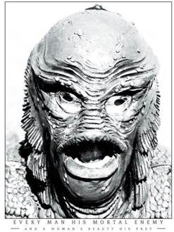 Universal Monsters Creature From The Black Lagoon Portrait Dames T-shirt - Wit - XS