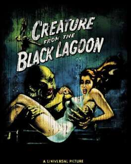 Universal Monsters Creature From The Black Lagoon Vintage Poster Dames Trui - Zwart - XS