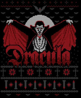 Universal Monsters Dracula Dames Kerst T-Shirt - Zwart - S