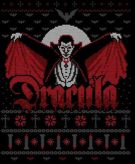 Universal Monsters Dracula Dames Kersttrui - Zwart - 3XL - Zwart