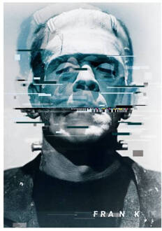 Universal Monsters Frankenstein Glitch Dames T-shirt - Wit - XS