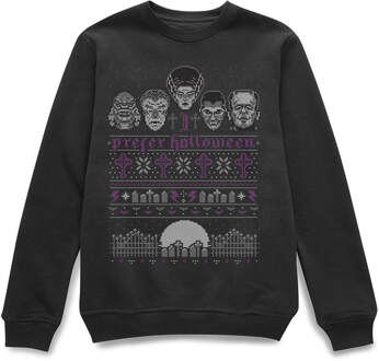 Universal Monsters I Prefer Halloween Kersttrui - Zwart - XXL