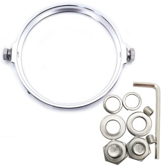 Universal Motor 7 "/ 5.75 Inch Koplamp Koplamp Adapter Ring Motorcycle Mount Led Koplampen Trim Beugel Voor Lamp 5.75duim chroom