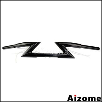Universal Motorcycle 1 "Z Bars Stuur Voor Harley Custom Chopper Softail Dyna Sportster Xl Straat Bob 25 Mm Stuur z-Bar glanzend zwart